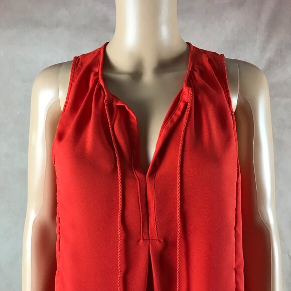 COLLECTIVE CONCEPTS Tassel Tie Sleeveless Wear to Work Top SMALL - Picture 3 of 8